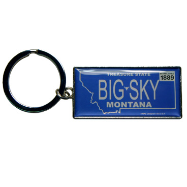 MONTANA LICENSE PLATE KEYCHAIN