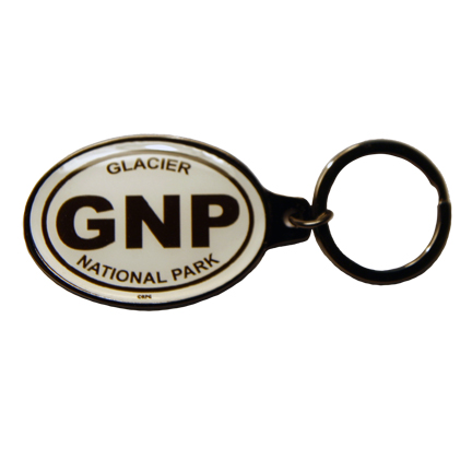 GLACIER BLACK AND WHITE EPOXY KEYCHAIN