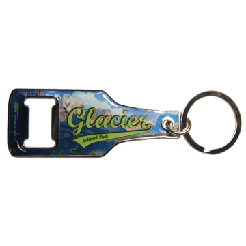 GLACIER BOTTLE OPENER KEYCHAIN