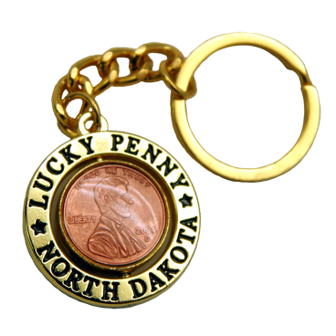NORTH DAKOTA LUCKY PENNY KEYCHAIN
