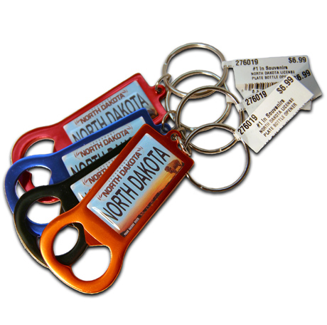 NORTH DAKOTA LICENSE PLATE BOTTLE OPENER KEYCHAIN