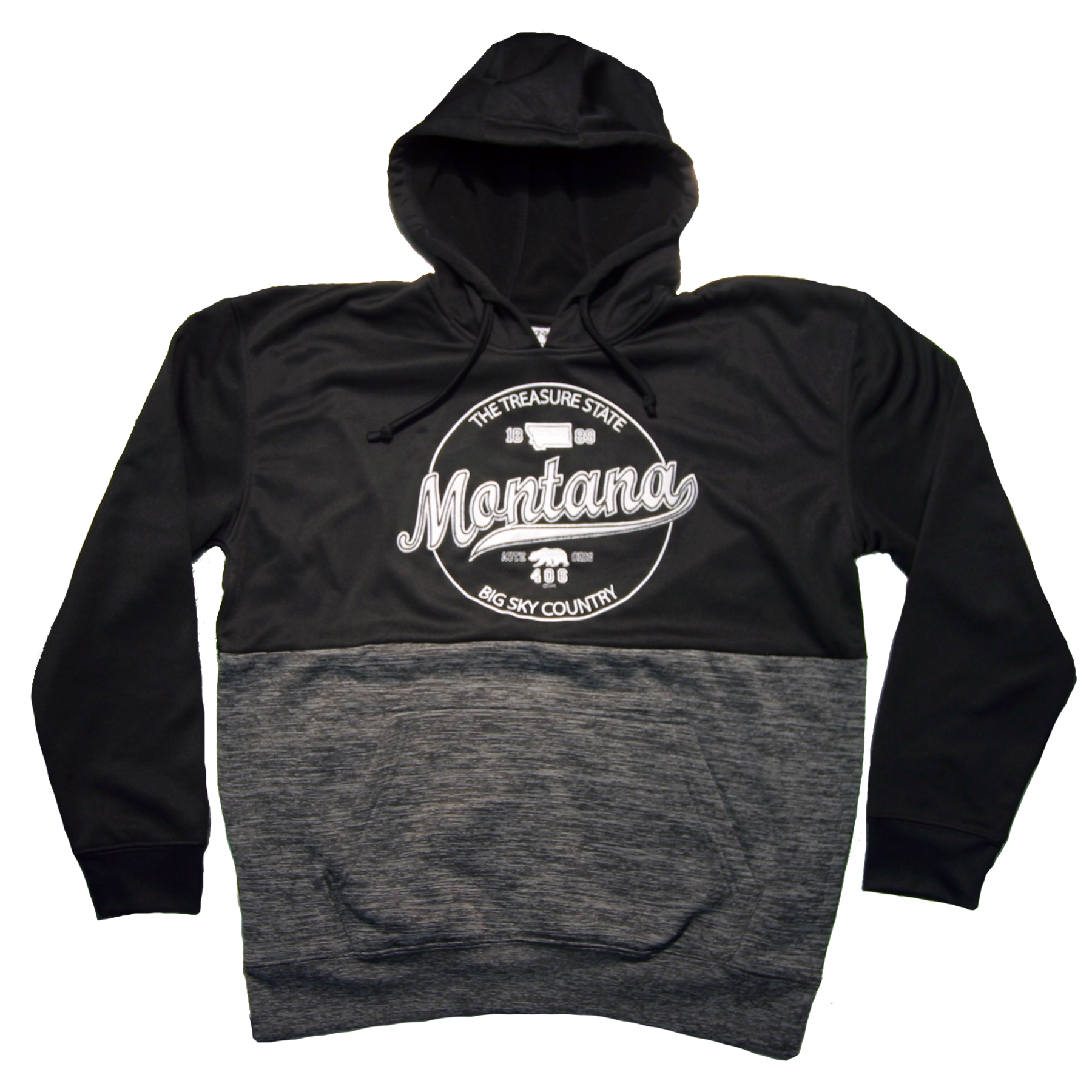 MONTANA CHARCOAL BLACK PULL OVER HOODY