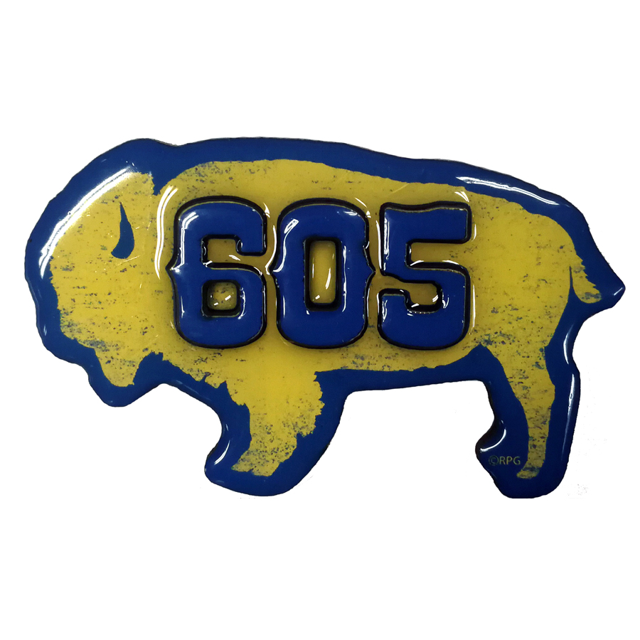 SOUTH DAKOTA 2D EPOXY AREA CODE MAGNET