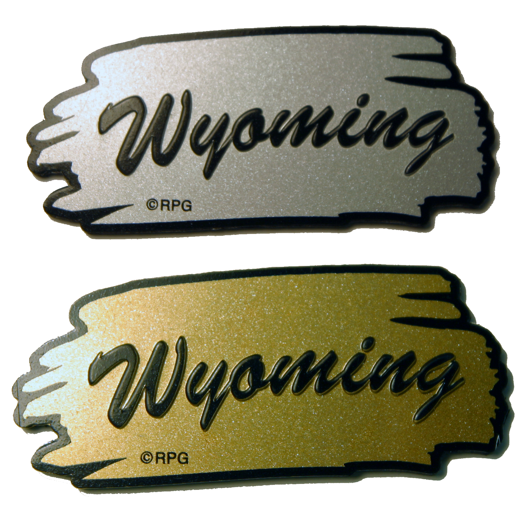 WYOMING GOLD/SILVER MAGNET