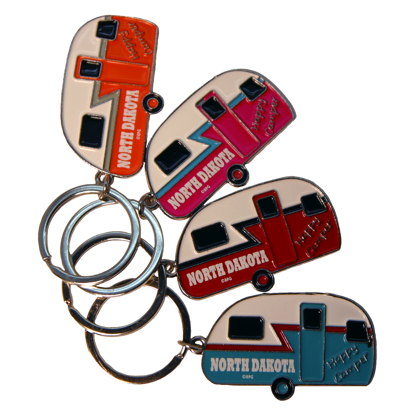 NORTH DAKOTA CAMPER KEYCHAIN
