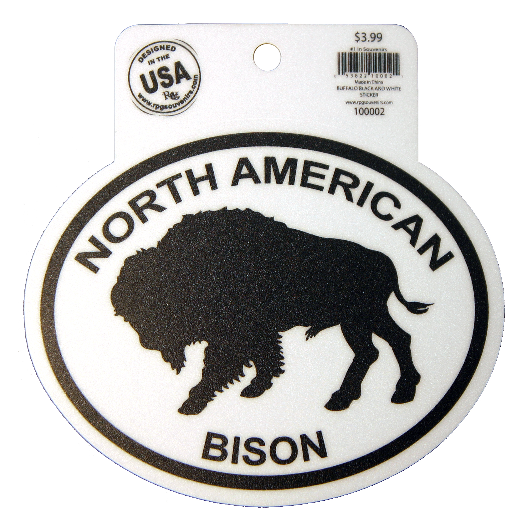 BUFFALO BLACK AND WHITE STICKER