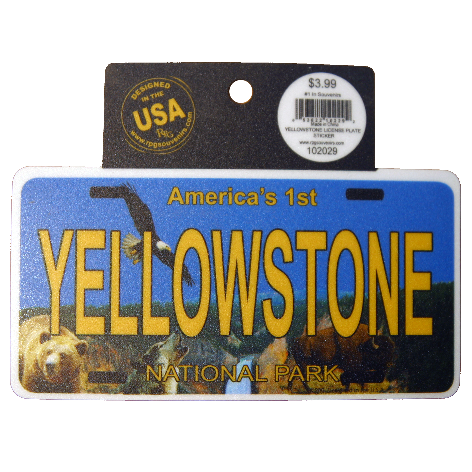 YELLOWSTONE LICENSE PLATE STICKER