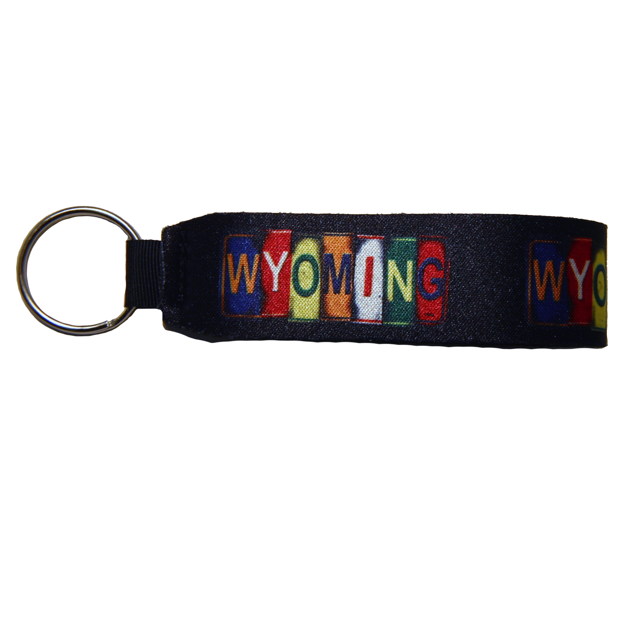 WYOMING LICENSE PLATE STRAP KEYCHAIN