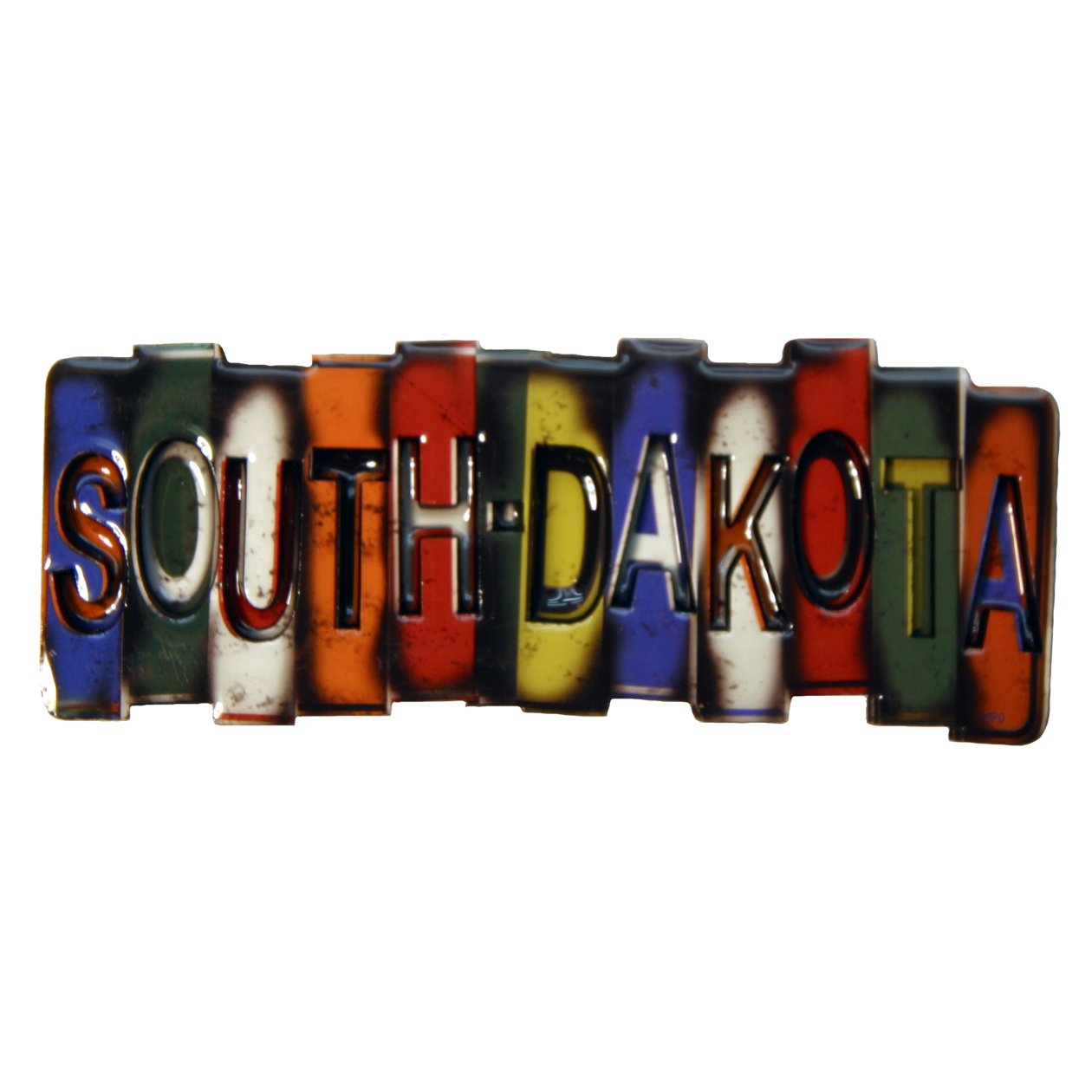 SOUTH DAKOTA LICENSE PLATE 2D EPOXY MAGNET