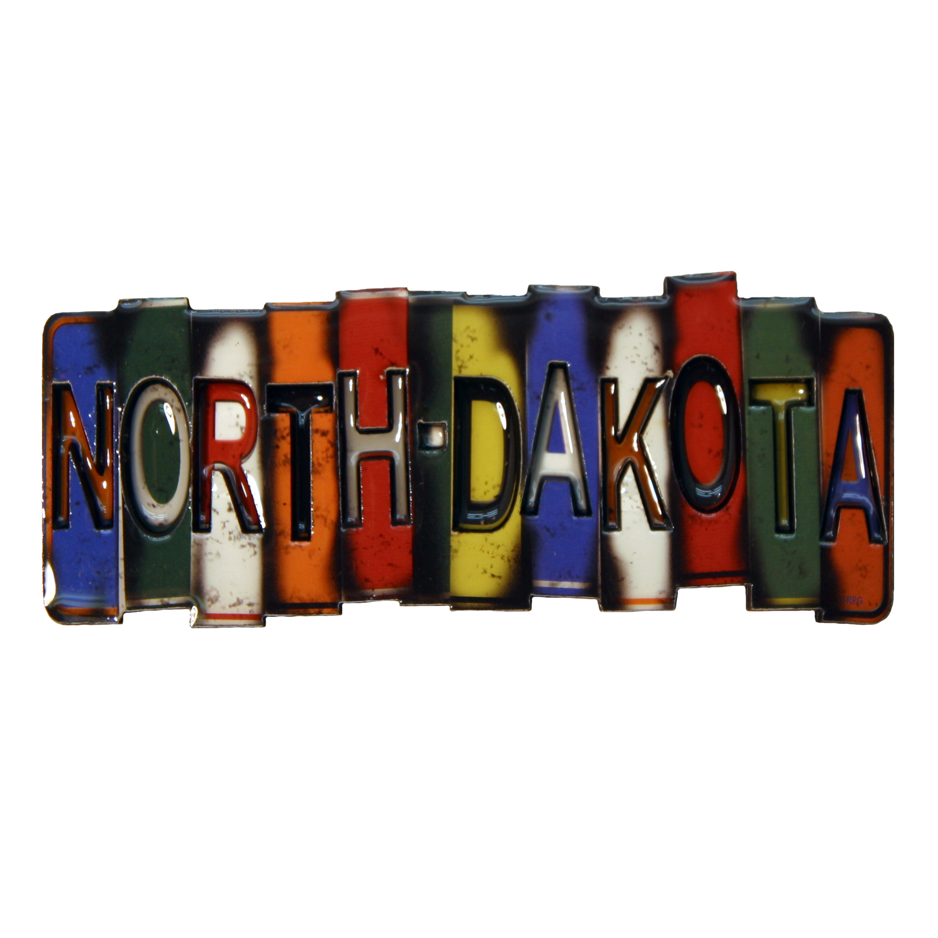 NORTH DAKOTA LICENSE PLATE 2D EPOXY MAGNET