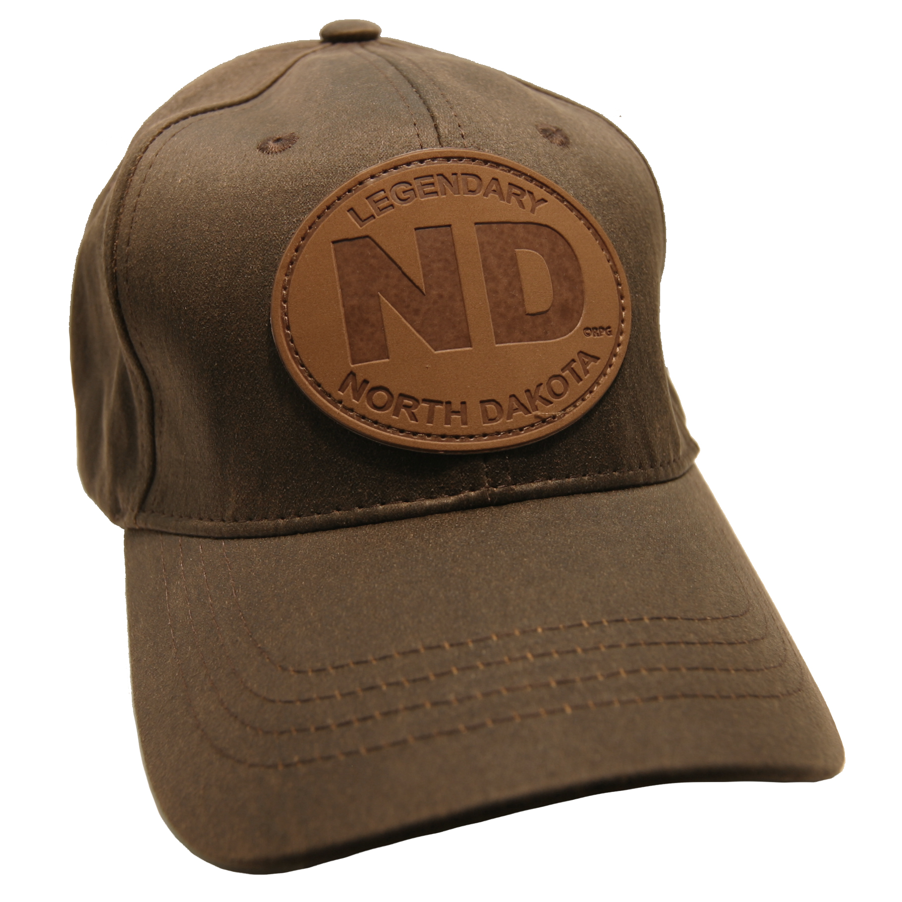 NORTH DAKOTA B&W OVAL HAT