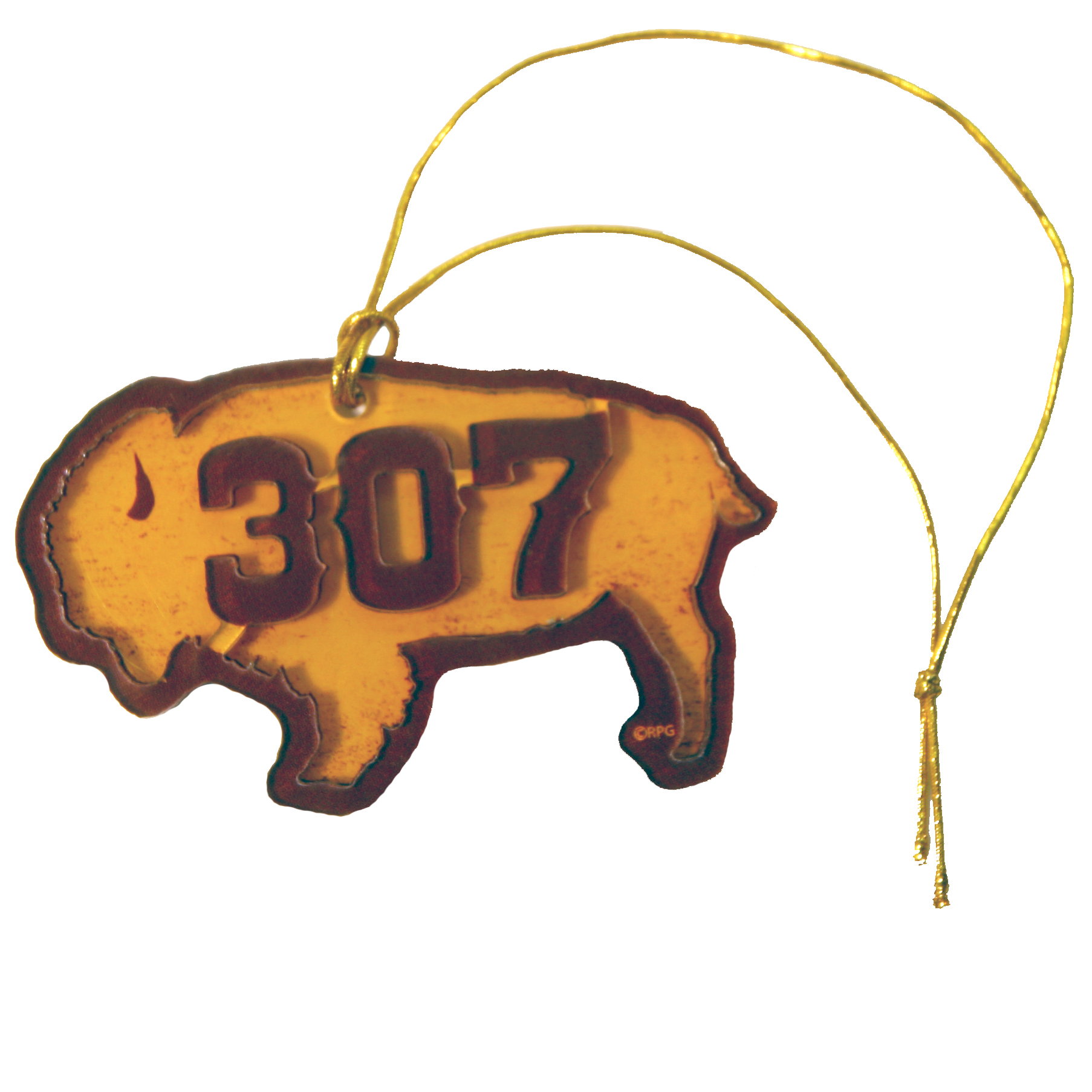WYOMING AREA CODE ACRYLIC ORNAMENT