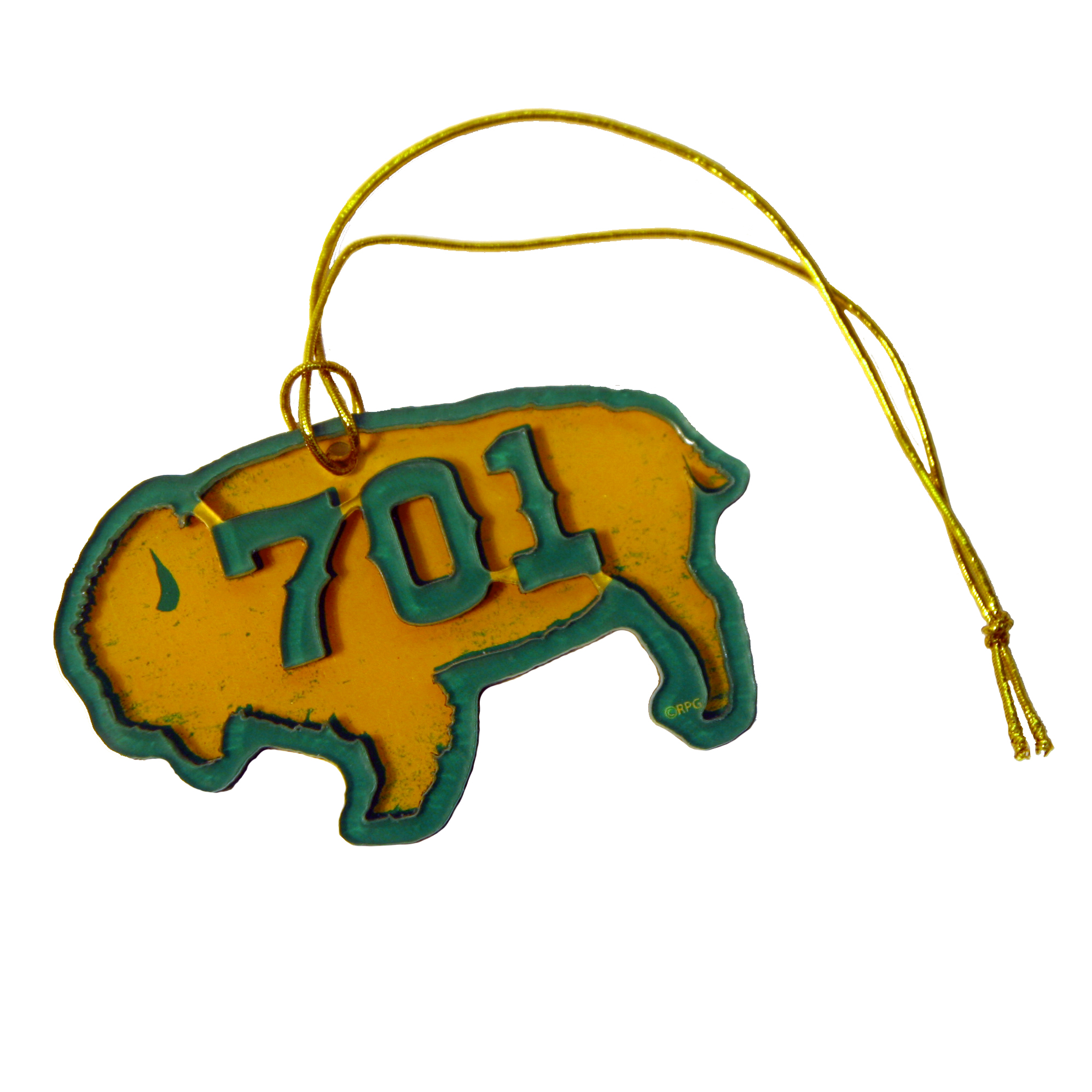 NORTH DAKOTA AREA CODE ACRYLIC ORNAMENT