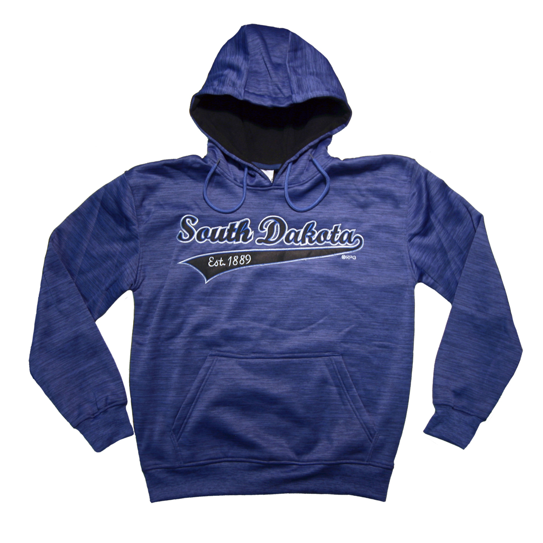 SOUTH DAKOTA HEATHERED BLUE PULL OVER HOODY