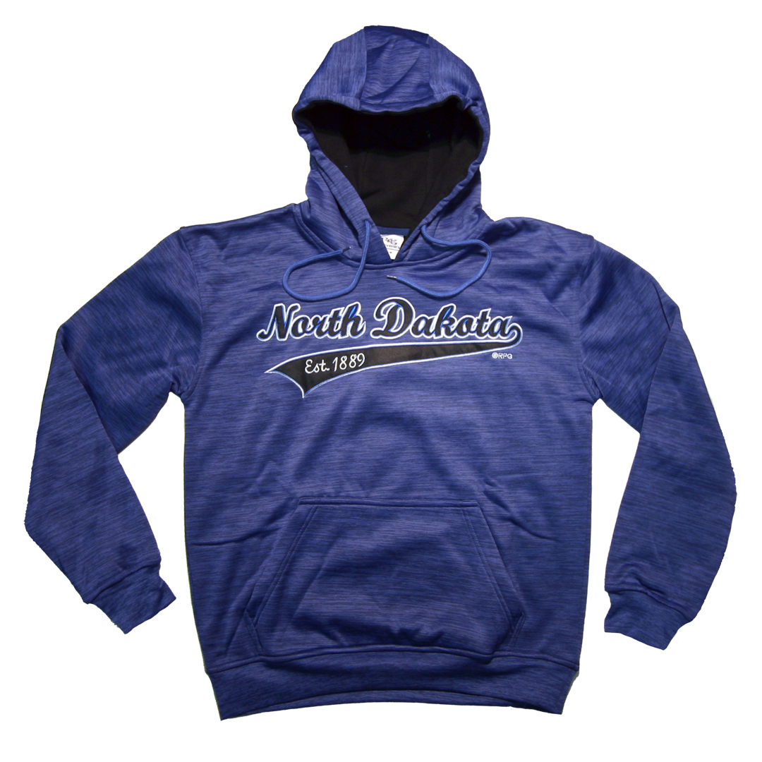 NORTH DAKOTA HEATHERED BLUE PULL OVER HOODY