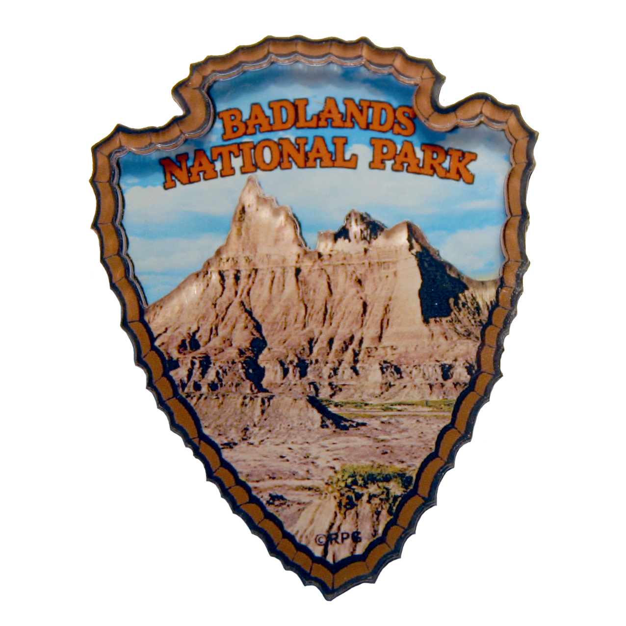 BADLANDS ARROWHEAD 3-D ACRYLIC MAGNET