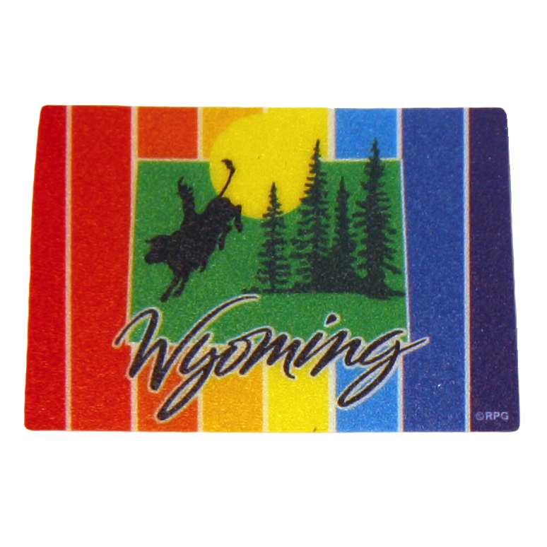WYOMING MINI STATE SHAPE STICKER