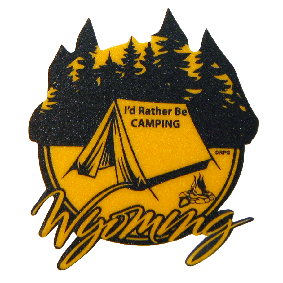 WYOMING MINI TENT STICKER