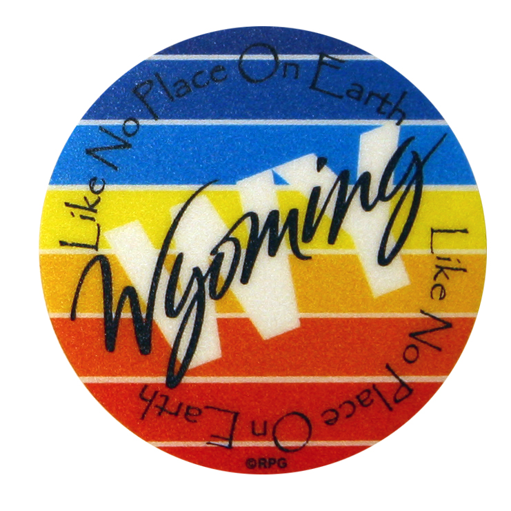 WYOMING MINI RAINBOW CIRCLE STICKER