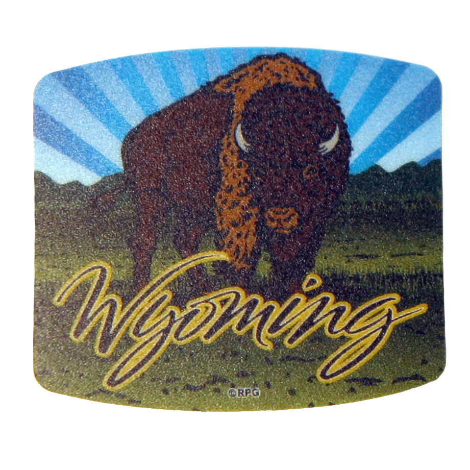 WYOMING MINI BUFFALO STICKER