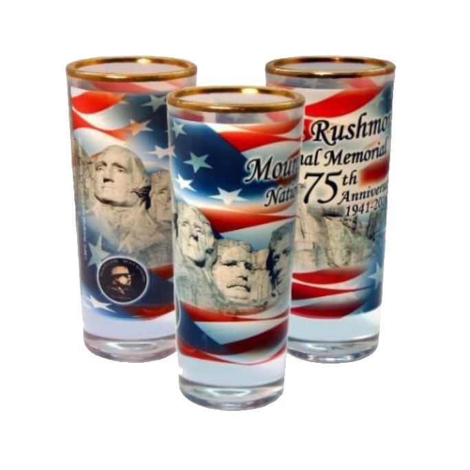 2 OZ SHOOTER w/ GOLD RIM