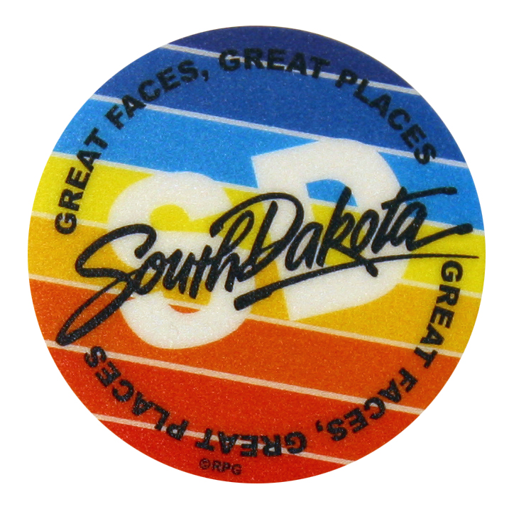 SOUTH DAKOTA MINI RAINBOW CIRCLE STICKER