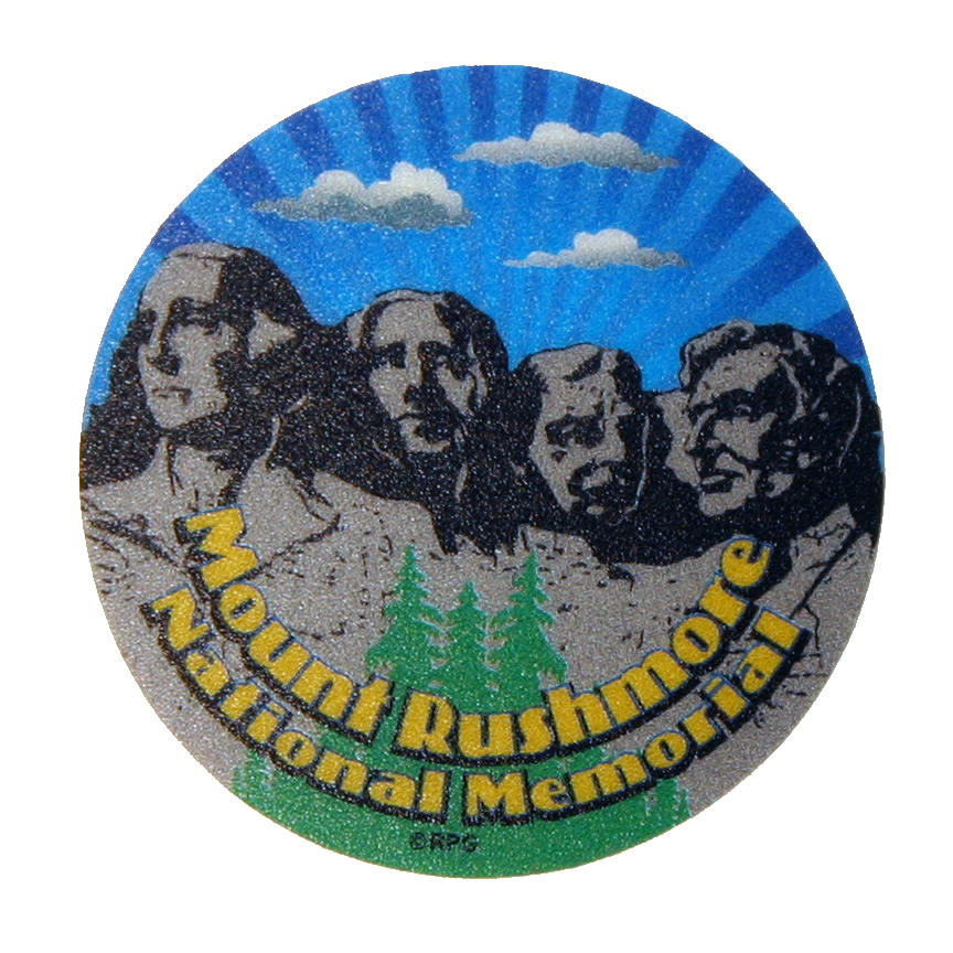 MOUNT RUSHMORE MINI CIRCLE STICKER