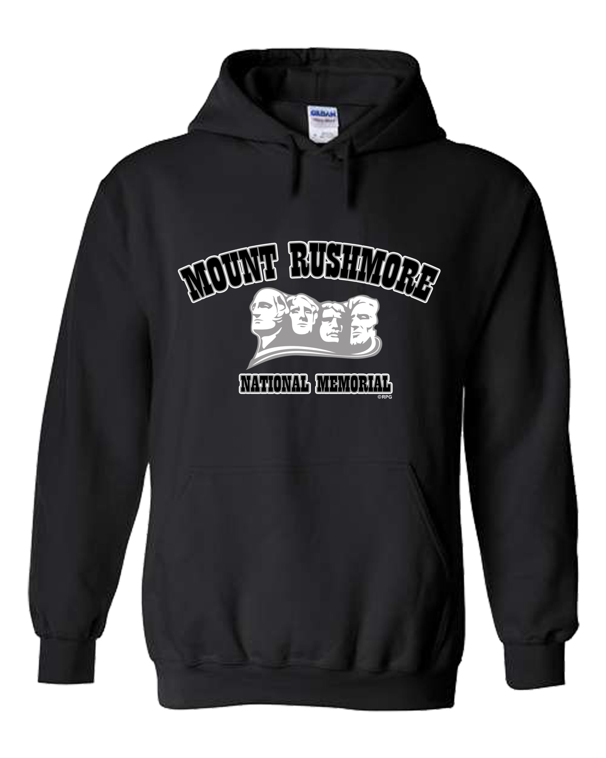 MOUNT RUSHMORE BLACK PULL OVER HOODY