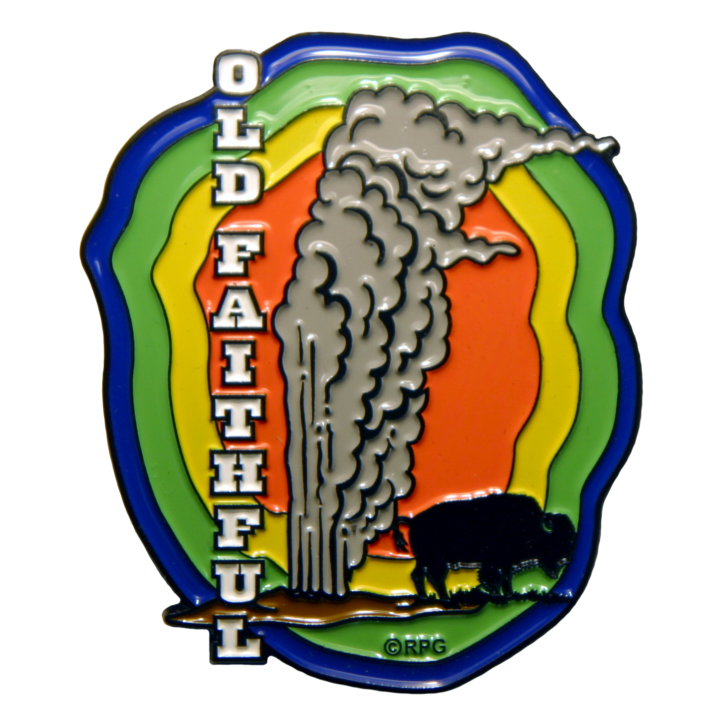 YNP Old Faithful Metal Magnet