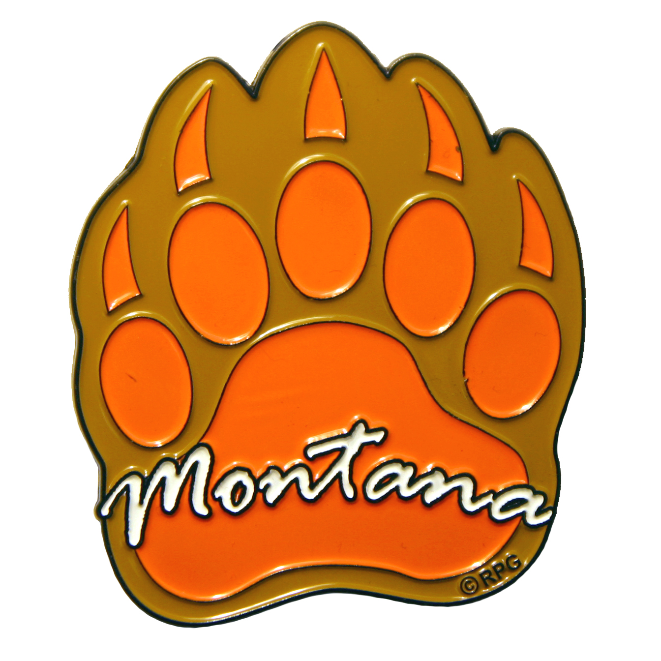 Montana Bear Paw Metal Magnet
