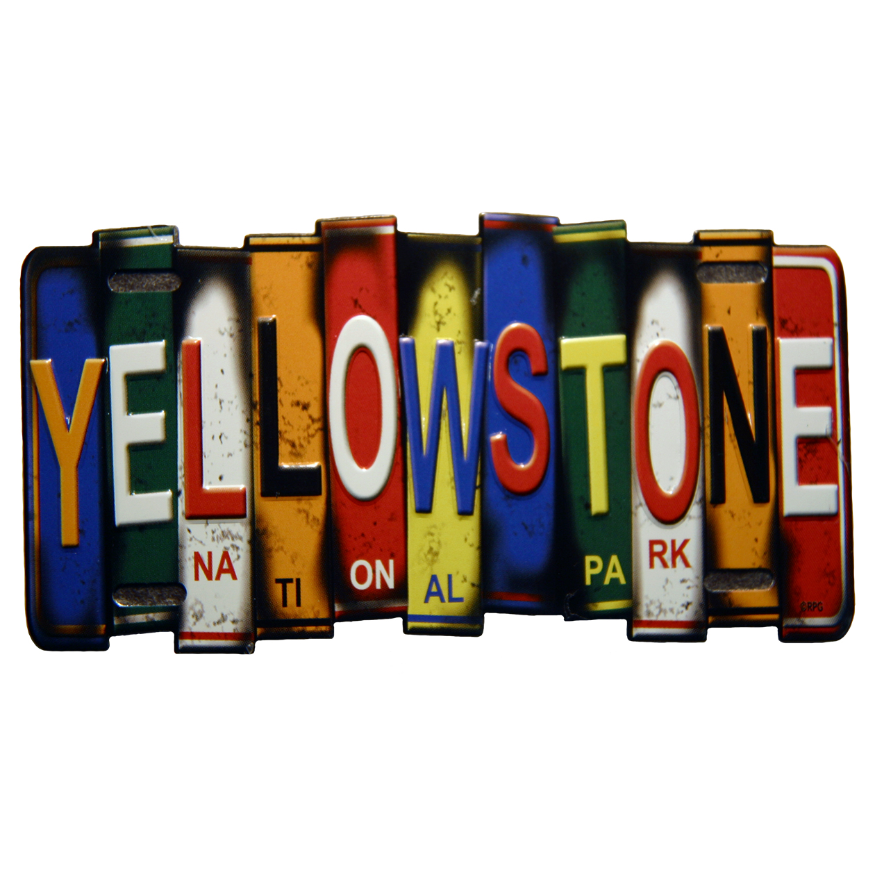 YNP Metal License Plate Magnet