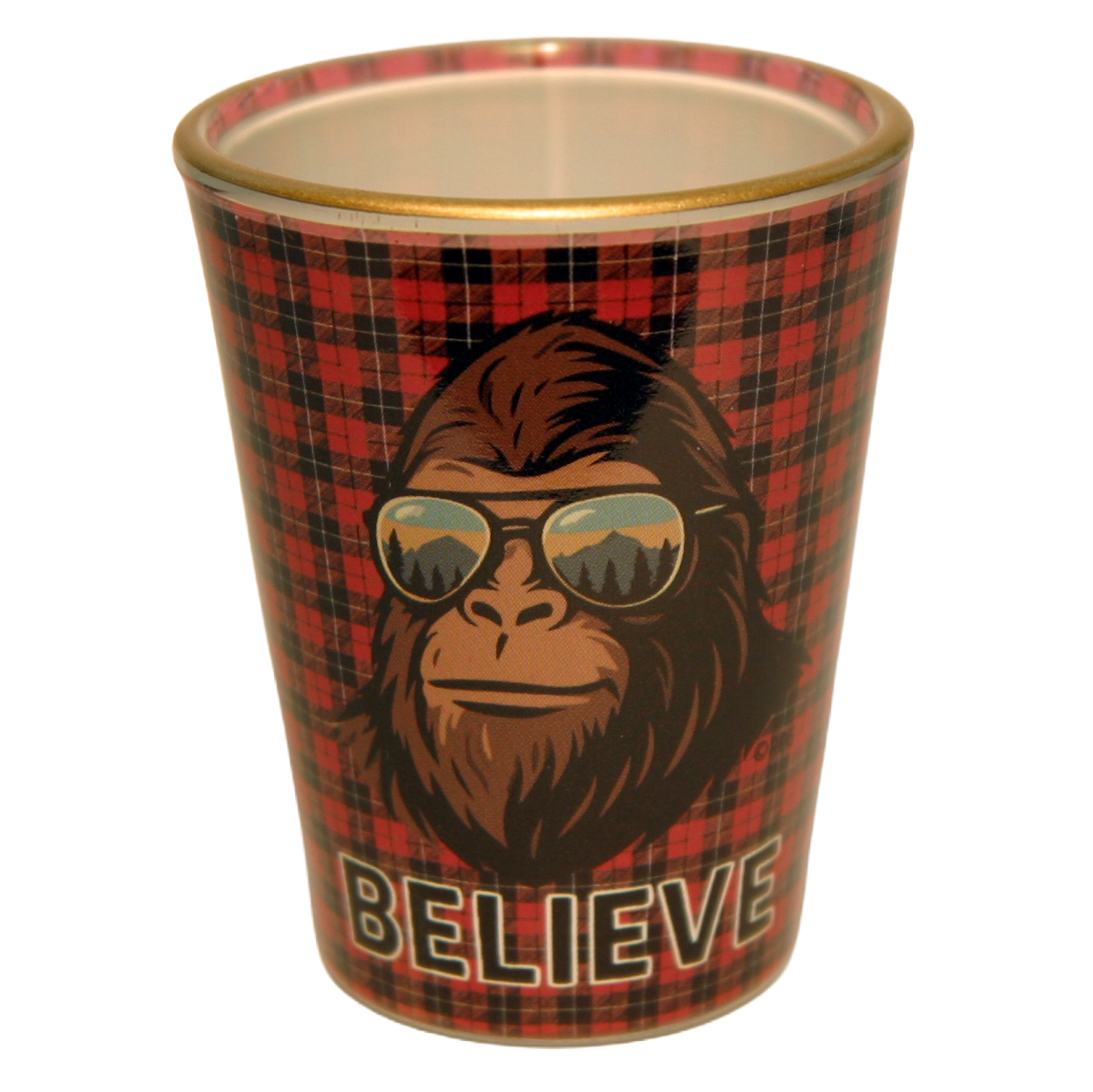 Big Foot Shot with Gold Rim