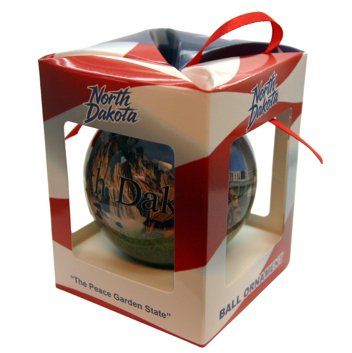 North Dakota Round Ornament