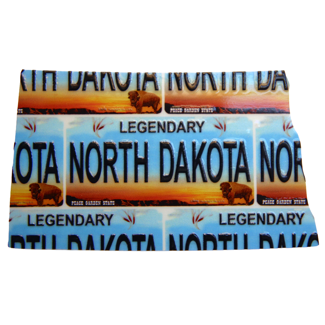 North Dakota Acrylic State Shape Magnet