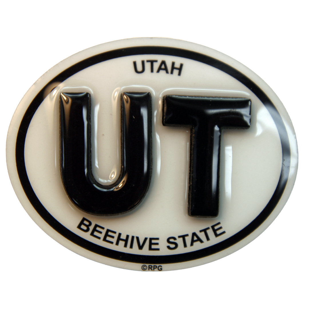 Utah Oval 2D Epoxy Magnet