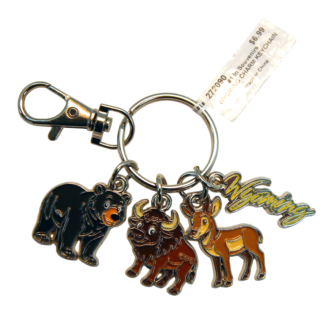 Wyoming Charm Keychain
