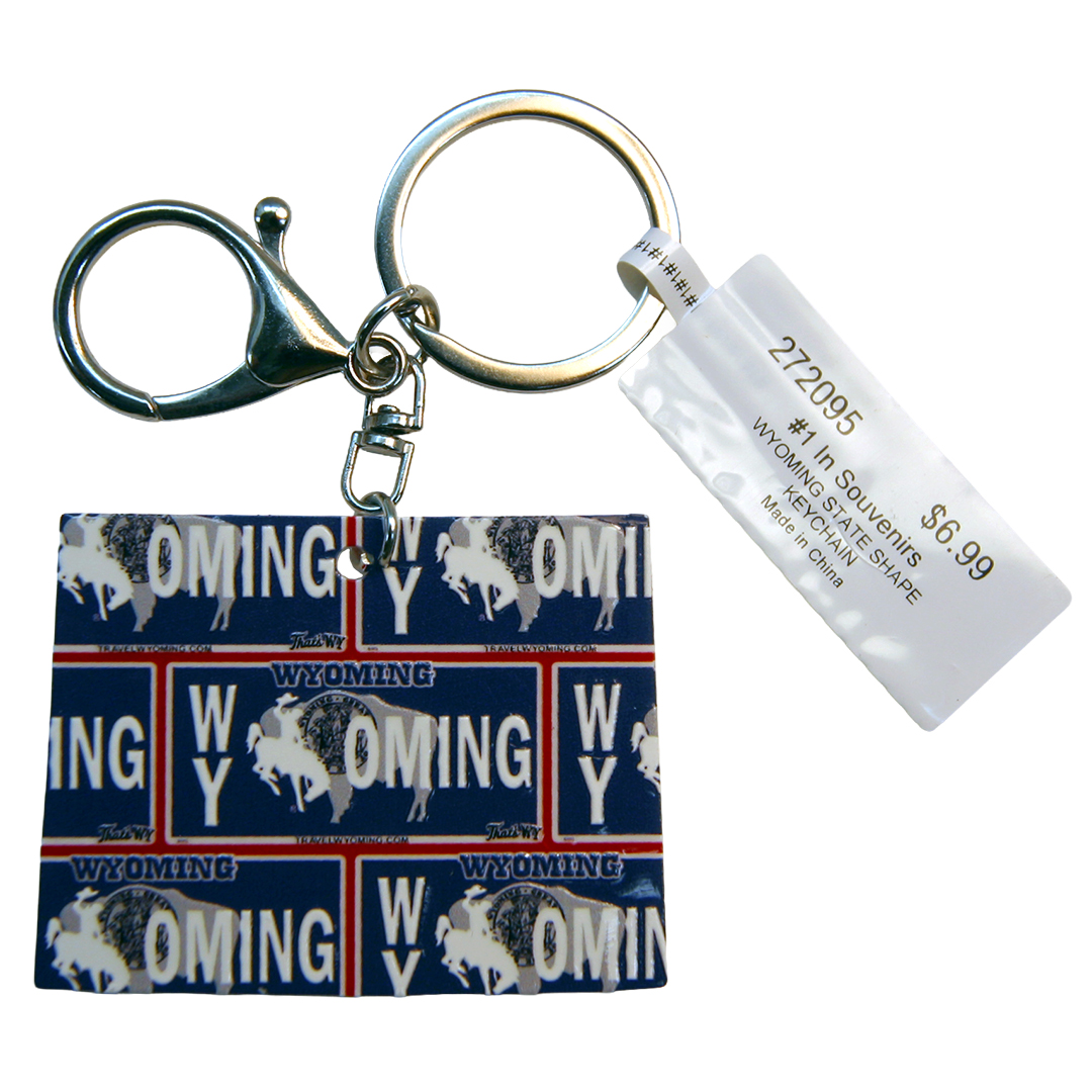 Wyoming State Shape Keychain