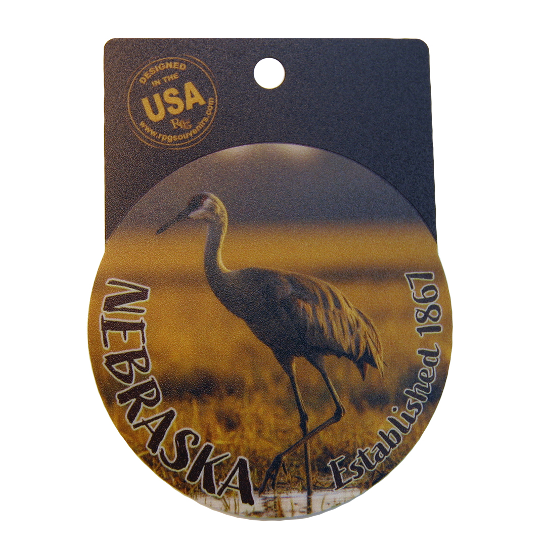 Nebraska Crane Sticker