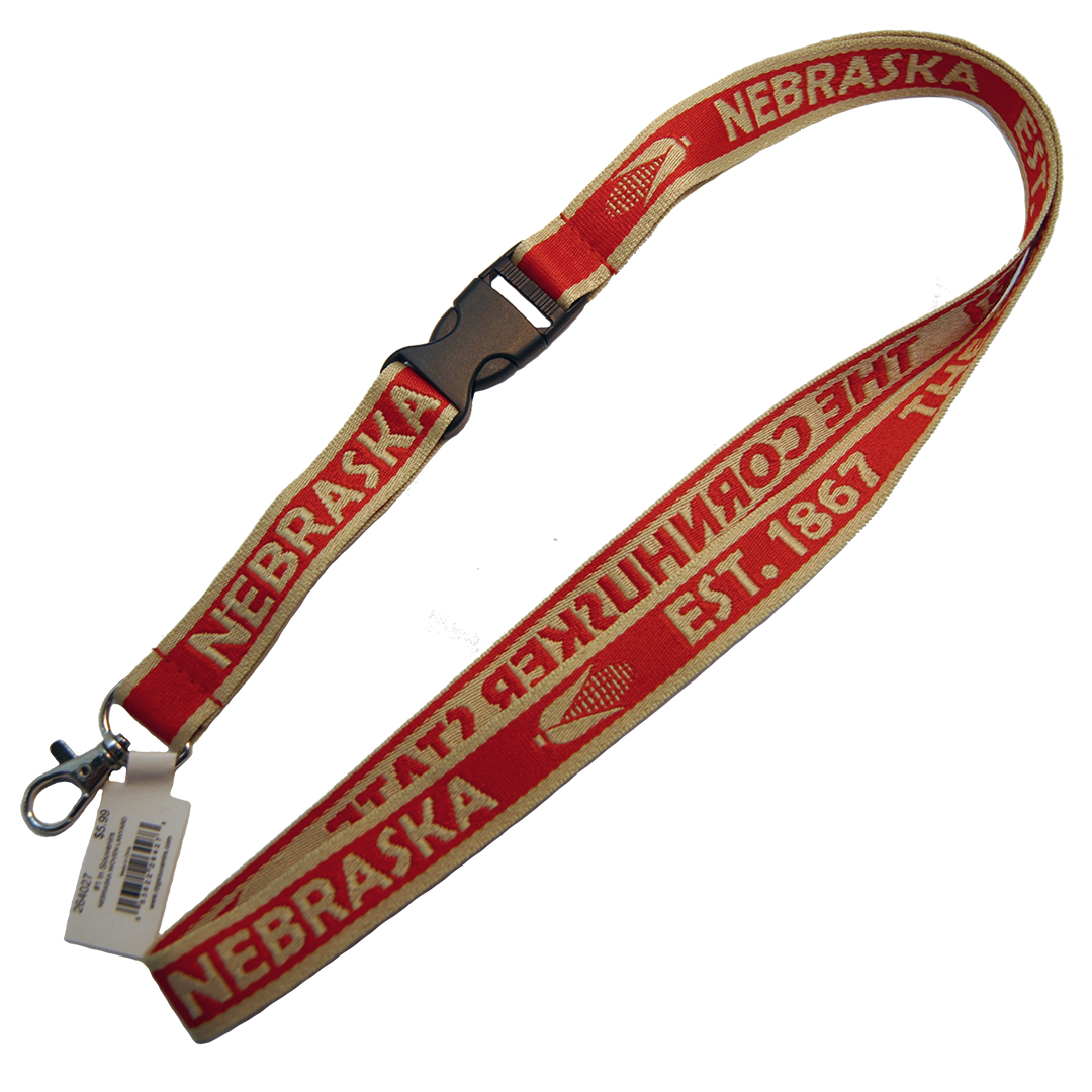 Nebraska Woven Lanyard
