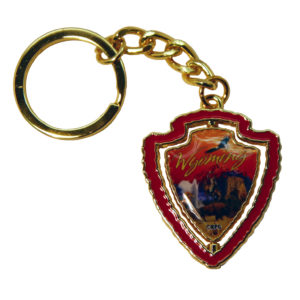 WYOMING ARROWHEAD PHOTO SPINNER KEYCHAIN