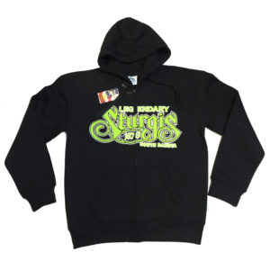 STURGIS BLACK APPLIQUE ZIP HOODY