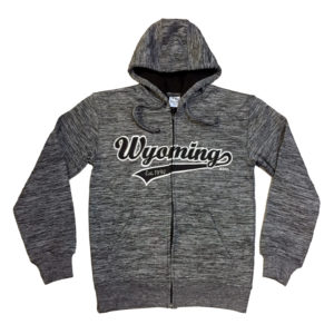 WYOMING CHARCOAL POLYESTER ZIP HOODY