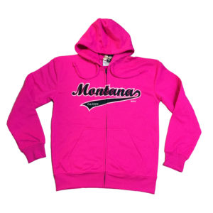 MONTANA HOT PINK POLYESTER ZIP HOODY