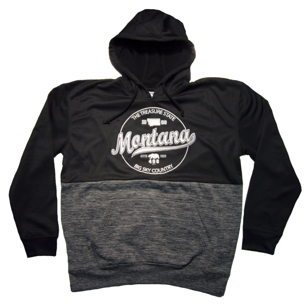 MONTANA CHARCOAL BLACK PULL OVER HOODY
