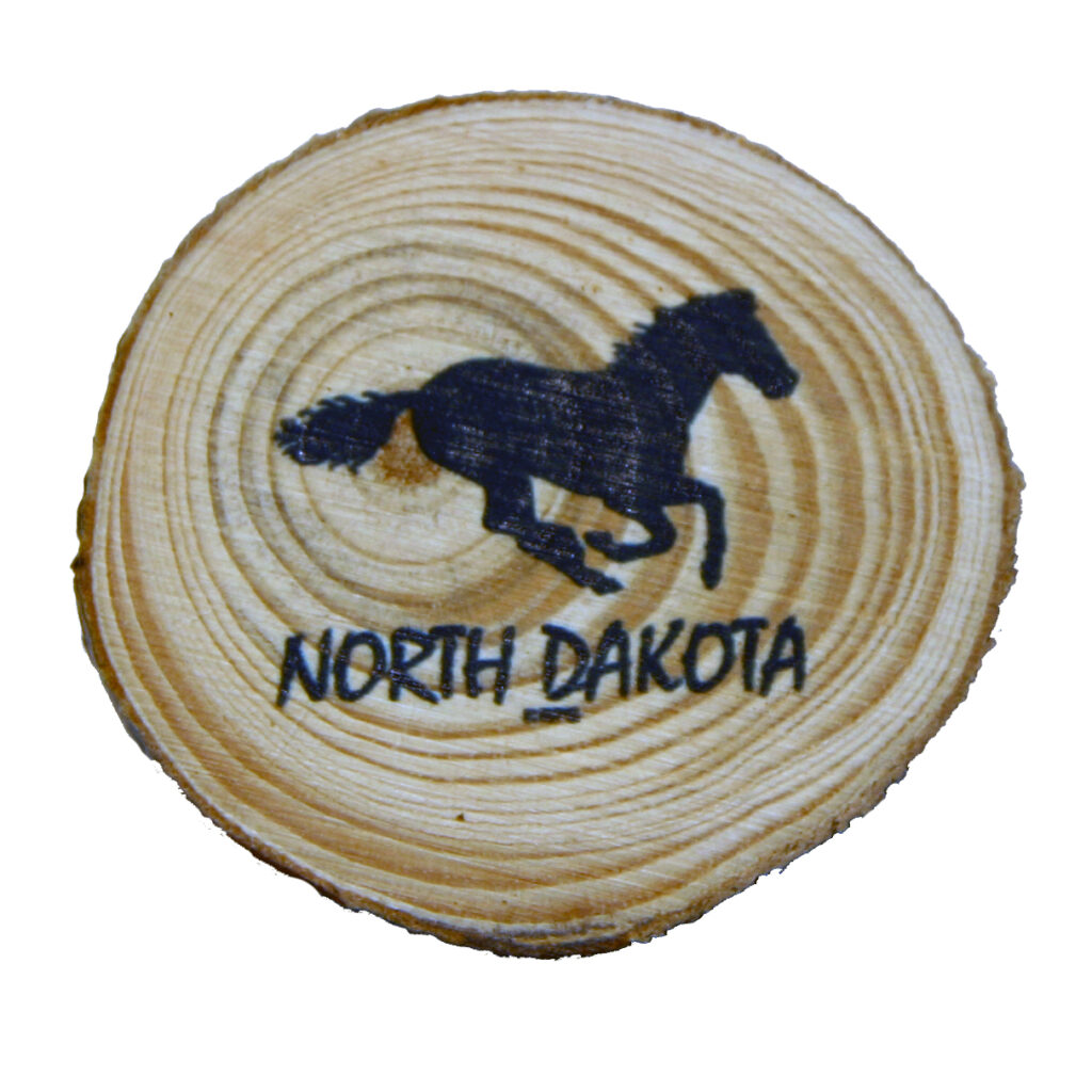 NORTH DAKOTA WOOD MAGNET