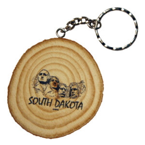 SOUTH DAKOTA WOOD KEYCHAIN