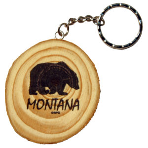 MONTANA WOOD KEYCHAIN
