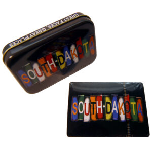 SOUTH DAKOTA LICENSE PLATE METAL BOX PLAYING CARDS