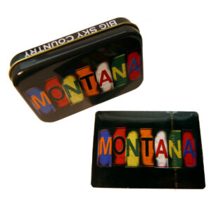 MONTANA LICENSE PLATE METAL BOX PLAYING CARDS
