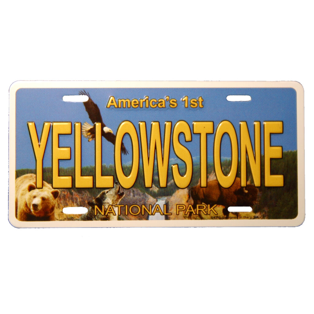 YELLOWSTONE LICENSE PLATE MAGNET